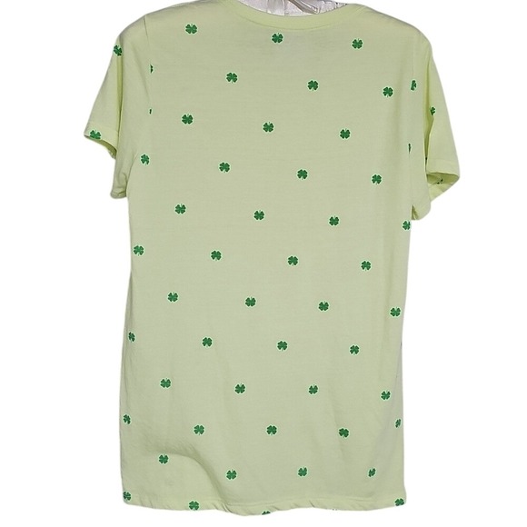 Shamrock Shirt St. Patrick's Day Yellow Green Shamrock Clover T-Shirt Size M EUC - Picture 3 of 6